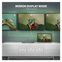 AXAGON HMC-4KX3 USB 5Gbps hub, 3x USB-A, 2x HDMI, DP, RJ-45 GLAN, SD/microSD, audio, PD 100W, kábel USB-C 40cm