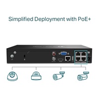 TP-Link VIGI NVR1004H-4P, videorekordér, 4 channels, 4xPoE, 1xSATA, 1x100Mb/s LAN, 2xUSB2.0, 1xHDMI,1xVGA
