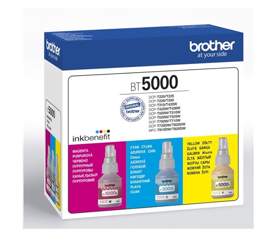 BROTHER INK BT-5000CLVAL cyan+magneta+yellow  T3xx T4xx T5xx T7xx T9xx -  cca 5000 - INKTANK