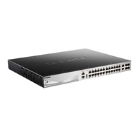 D-Link DGS-3130-30PS/SI L3 stohovateľný gigabitový riadený PoE switch, 24x PoE gigabit, 2x 10GBASE-T, 4x SFP+, 370W PoE