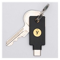 Security Key C NFC - USB-C, podporující vícefaktorovou autentizaci (NFC), podpora FIDO2 U2F, voděodolný