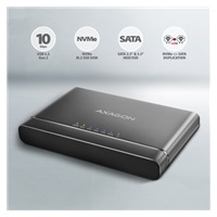 AXAGON ADSA-CC USB-C 10Gbps - NVMe M.2 SSD & SATA 2.5"/3.5" SSD/HDD CLONE MASTER 2 adaptér