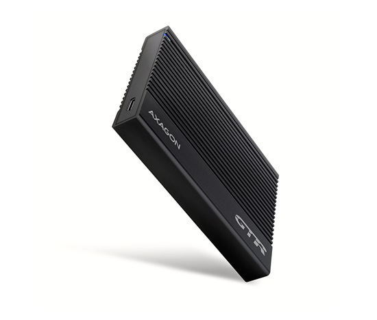AXAGON EE25-GTR, USB-C 10Gbps - SATA 6G 2.5" RIBBED box, čierny