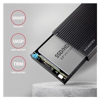 AXAGON EE25-GTR, USB-C 10Gbps - SATA 6G 2.5" RIBBED box, čierny