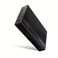 AXAGON EE35-GTR, USB-C 5Gbps - SATA 6G 3.5" RIBBED box, čierny