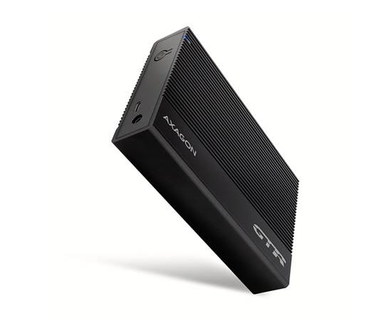 AXAGON EE35-GTR, USB-C 5Gbps - SATA 6G 3.5" RIBBED box, čierny