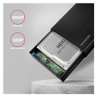 AXAGON EE35-GTR, USB-C 5Gbps - SATA 6G 3.5" RIBBED box, čierny