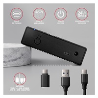 AXAGON EE35-GTR, USB-C 5Gbps - SATA 6G 3.5" RIBBED box, čierny