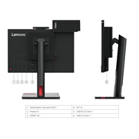 LENOVO LCD TIO 24 Gen5 - 23.8",IPS,matný,16:9,1920x1080,178/178,4/6ms,250cd/m2,1000:1,DP,USB,VESA,Pivot,repro,IRcam,3Y
