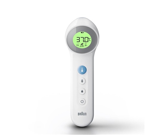 Braun BNT400WE bezkontaktní teploměr, Age Precision, tichý režim, podsvícený displej, bílý