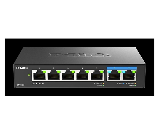 D-Link DMS-107/E 7-Port Multi-Gigabit Unmanaged Switch