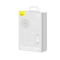 Baseus CW01 magnetický držák s bezdrátovým nabíjením (do ventilační mřížky) 15W+25W, bílá