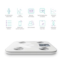 TrueLife FitScale W6 BT - Bioelektrická impedanční bluetooth váha - bílá