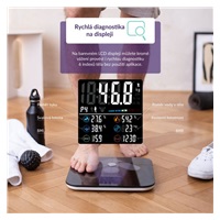 TrueLife FitScale W7 BT - Bioelektrická impedanční bluetooth váha - černá
