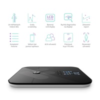 TrueLife FitScale W7 BT - Bioelektrická impedanční bluetooth váha - černá