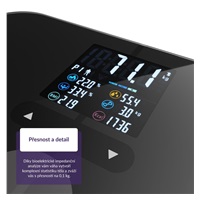 TrueLife FitScale W7 BT - Bioelektrická impedanční bluetooth váha - černá