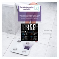 TrueLife FitScale W7 BT - Bioelektrická impedanční bluetooth váha - bílá
