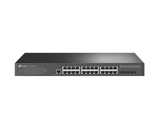 TP-Link OMADA JetStream switch pro připojení k UPS TL-SG3428X-UPS (24xGbE, 4xSFP+, 2xconsole, fanless)