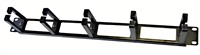 19" vyvazovací panel LEXI-Net 1U, 5x plastový úchyt 40x60mm, průchozí, černý