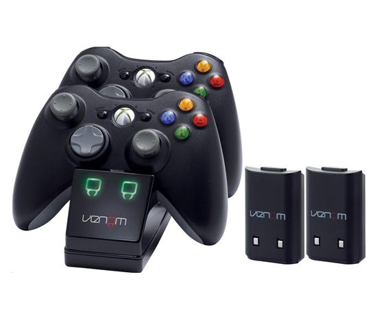 VENOM VS2891 Xbox 360 Black Twin Docking Station + 2 batteries