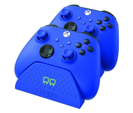 VENOM VS2888 Xbox Series S/X & One Blue Twin Docking Station + 2 batteries