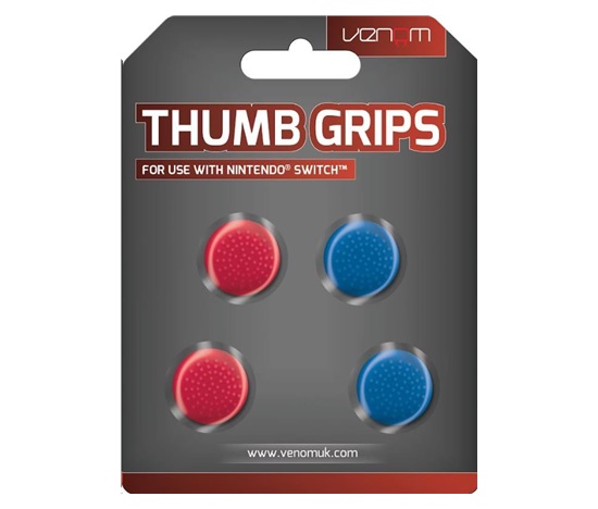 VENOM VS4918 Nintendo Switch Thumb Grips (4x) - Red and Blue