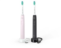 Philips HX3675/15 Sonicare elektrický zubní kartáček, sonický, časovač, tlakový senzor, 2 kusy, růžová a černá