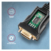 AXAGON ADS-1PSN, USB-A 2.0 - sériový RS-232 DB9-M Prolific adaptér / kábel 1.5m