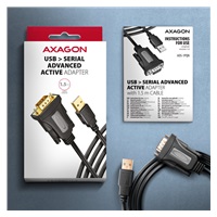AXAGON ADS-1PSN, USB-A 2.0 - sériový RS-232 DB9-M Prolific adaptér / kábel 1.5m