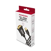 AXAGON ADS-1PSN, USB-A 2.0 - sériový RS-232 DB9-M Prolific adaptér / kábel 1.5m