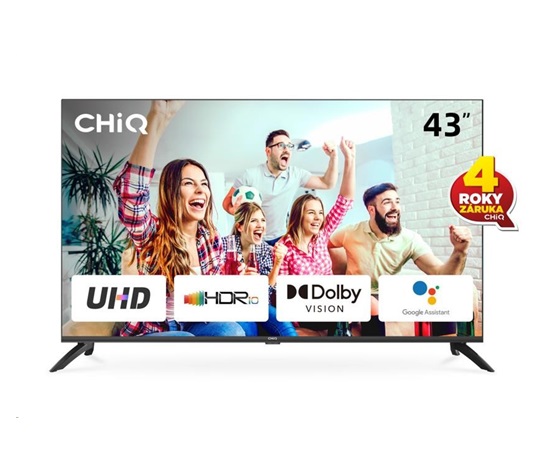 CHiQ U43G7LX TV 43", UHD, smart, Android, Dolby Vision, Frameless