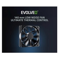 EVOLVEO G1000, zdroj 1000W, 80+ GOLD, ATX 3.1, aPFC, 140 mm ventilátor, plně modulární, záruka 3 roky, černý