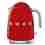 Smeg KLF03RDEU rychlovarná konvice, 1,7 l (7 šálků), 2400 W, styl 50. let, červená