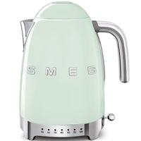 Smeg KLF04PGEU rychlovarná konvice, 1,7 l (7 šálků), 2400 W, styl 50. let, řízení teploty, 7 programů, pastelově zelená