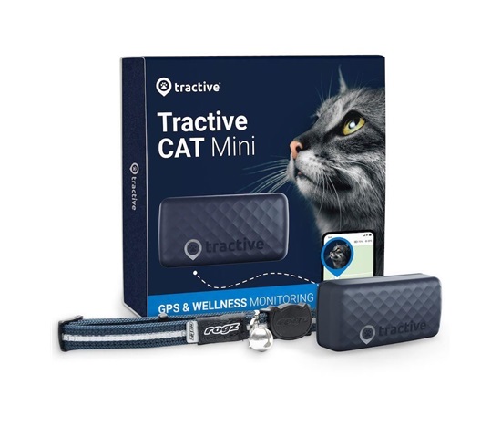 Tractive GPS CAT Mini – sledování polohy a aktivity pro kočky - tmavě modrý