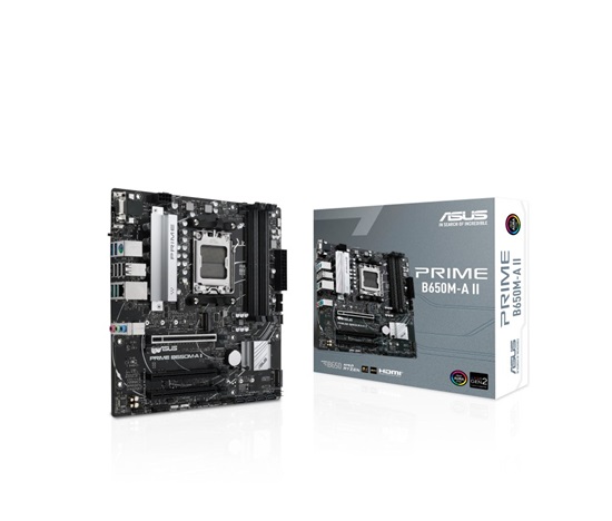 ASUS MB Sc AM5 PRIME B650M-A II, AMD B650, 4xDDR5, 1xDP, 1xHDMI, 1xVGA, mATX