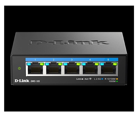 D-Link DMS-105/E 5-Port Multi-Gigabit Unmanaged Switch
