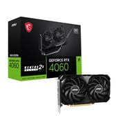 MSI VGA NVIDIA GeForce RTX 4060 VENTUS 2X BLACK 8G OC, RTX 4060, 8GB GDDR6X