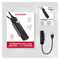 AXAGON ADSA-FP2A USB-A 5Gbps - SATA 6G 2.5" SSD/HDD SLIM adaptér