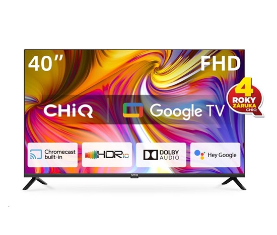 CHiQ L40H7G TV 40", FHD, smart, Google TV, dbx-tv, Dolby Audio, Frameless