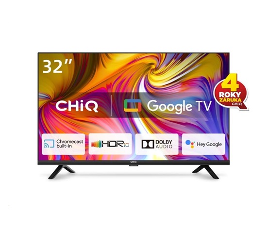 CHiQ L32H7G TV 32", HD, smart, Google TV, dbx-tv, Dolby Audio, Frameless