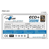 EUROCASE zdroj 350W Eco+, 120mm, 80+ Bronze, ATX