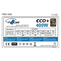 EUROCASE zdroj 400W Eco+, 120mm, 80+ Bronze, ATX