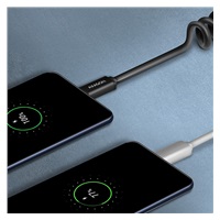 AXAGON BUCM-AM20TB, TWISTER kábel USB-C <-> USB-A, 1.1m, USB 2.0, 3A, ALU, tpe, čierny