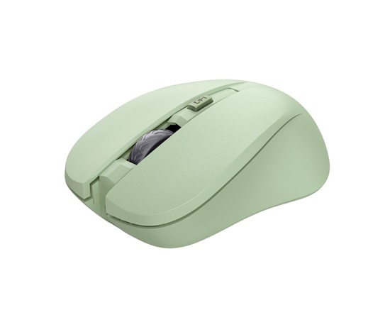 TRUST myš Mydo tichá bezdrátová myš, optická, USB, zelená
