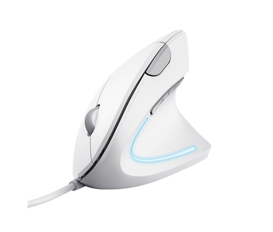 TRUST vertikální myš Verto ergonomická myš, USB, bílá