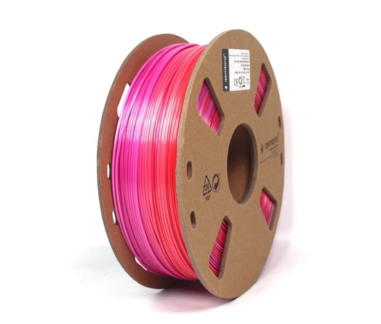 GEMBIRD Tisková struna (filament) PLA, 1,75mm, 1kg, silk rainbow, červená/fialová