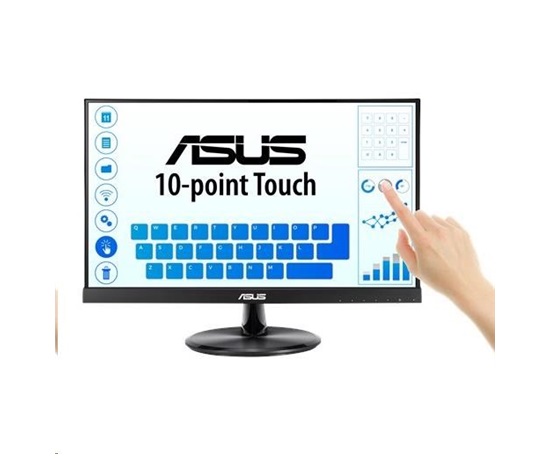 Dotykový displej ASUS LCD 21.5" VT229H Touch 1920x1080, lesklý, D-SUB, HDMI, 10-bodový dotykový, IPS, bezrámčekový, USB, VESA