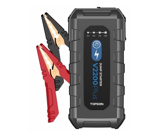 TOPDON Car Jump Starter V2200Plus, 1600mAh