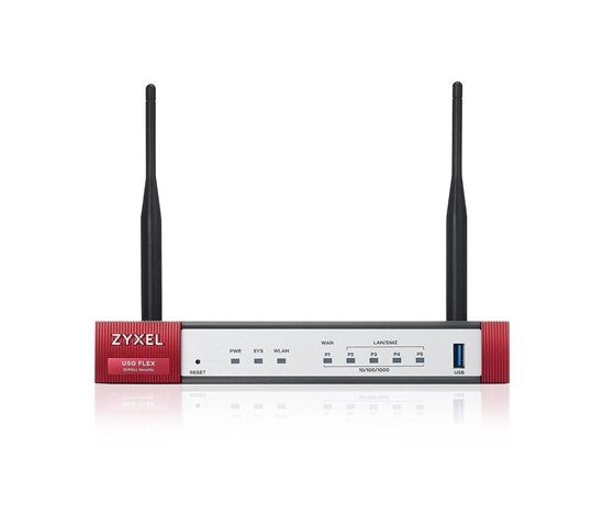 Zyxel USG FLEX 50 Series, 10/100/1000, 1*WAN, 4*LAN/DMZ ports, WiFi 6 AX1800, 1*USB (device only)